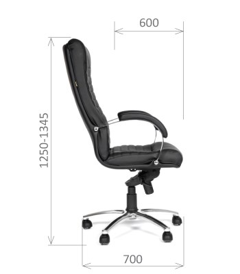Кресло офисное CHAIRMAN 480 Экокожа премиум черная в Симферополе - изображение 2